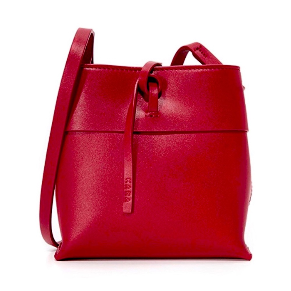 KARA red leather crossbody bag